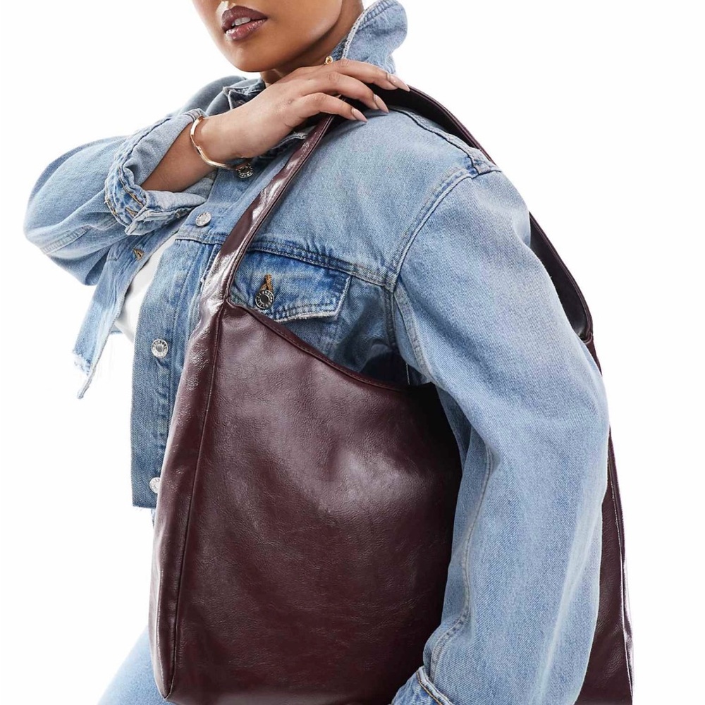 burgundy Leather Tote Bag